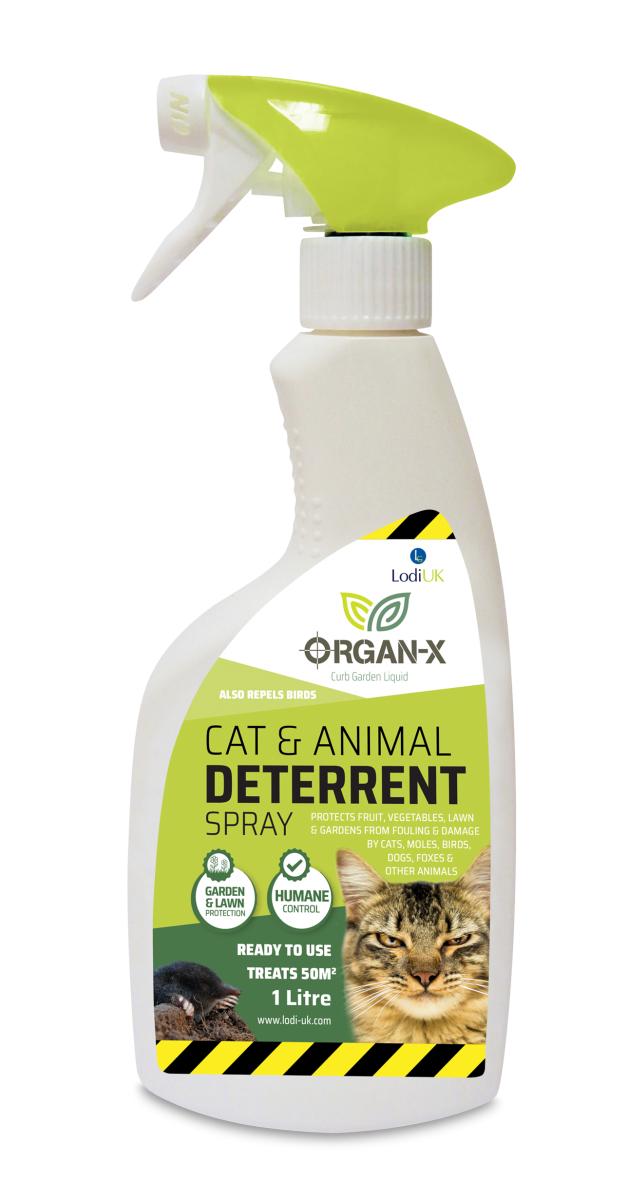 Feline deterrent outlet spray